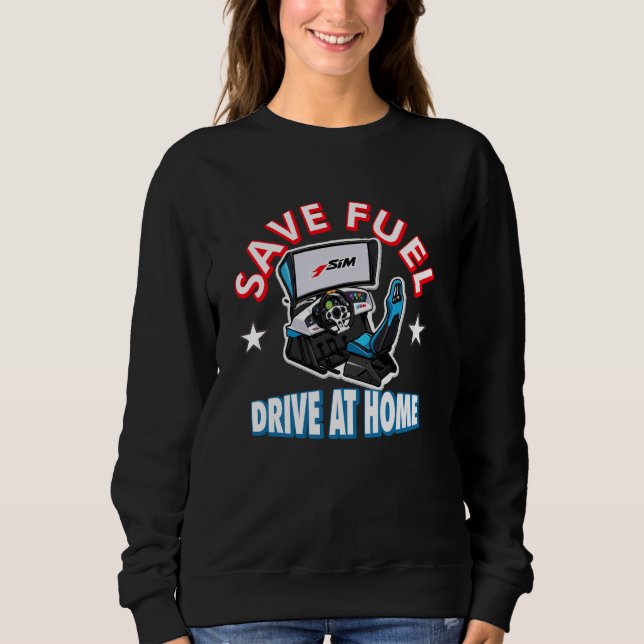 Camiseta Sim Racing Economize A Unidade De Combustível Em C (Frente)