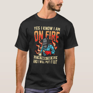 Camiseta Sim, sei que estou soltando fogo Flame Metalsmith 