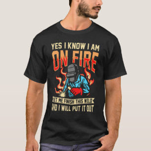 Camiseta Sim, sei que estou soltando fogo Flame Metalsmith