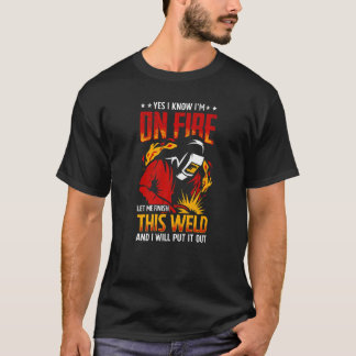 Camiseta Sim, sei que estou soltando fogo Flame Metalsmith 