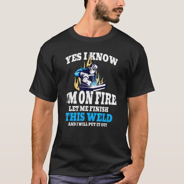 Camiseta Sim, sei que estou soltando fogo Flame Metalsmith  (Frente)