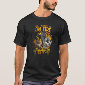Camiseta Sim, sei que estou soltando fogo Flame Metalsmith 