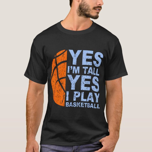 Camiseta Sim Sou Alto Sim Jogo Basquete - Basquete (Frente)