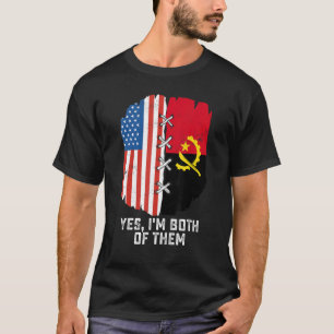 Camiseta Sim, sou ambos meio-americanos, meio angolano H