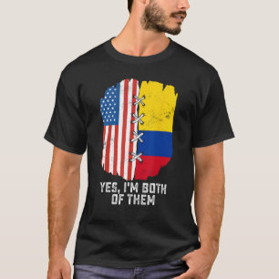 Camiseta Sim, sou ambos meio-americanos meio colombianos