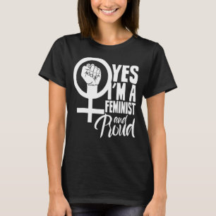 Camiseta Sim, sou Feminista e Orgulhosa Feminista dos Direi