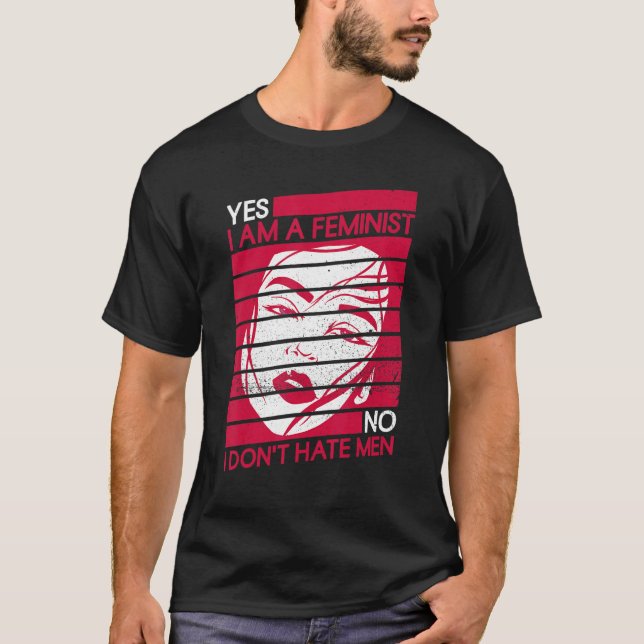 Camiseta Sim Sou Feminista Não Não Odeio Homens Feministas (Frente)