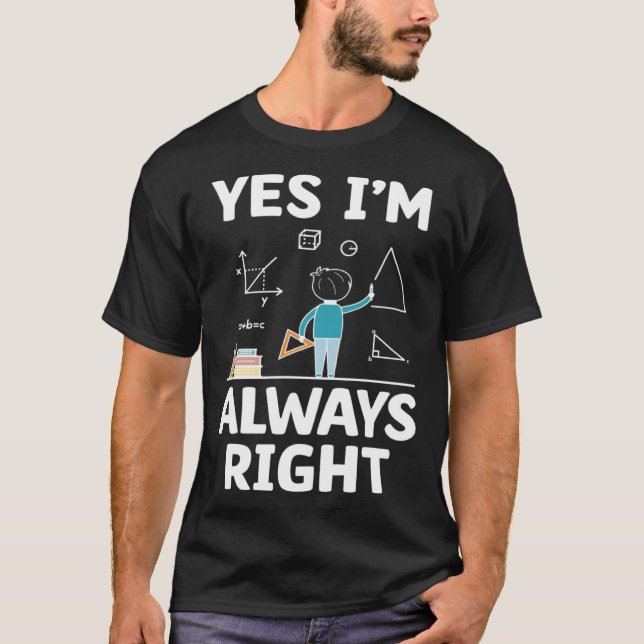 Camiseta Sim, sou sempre o professor de matemática matemáti (Frente)