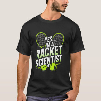 Camiseta Sim, sou uma cientista de raquete, mãe tenista