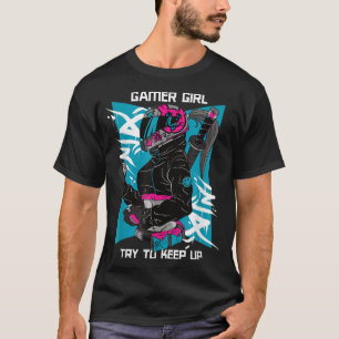 Camiseta Sim, sou uma garota de jogos Engraçada, jogando ga