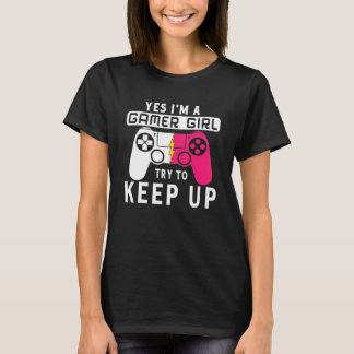 Camiseta Sim, sou uma garota gamer, coisas de jogos, garota