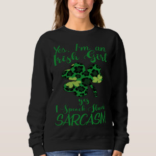 Camiseta Sim, sou uma garota irlandesa, falo sarcasmo fluen
