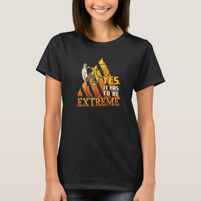 Camiseta Sim, Tem Que Ser Uma Caça Bicicleta Extreme BMX (Frente)