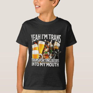 Camiseta Sim trans piada solto obsceno meme da geração z