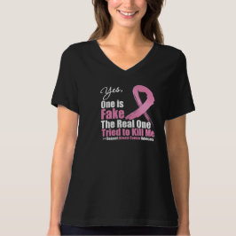 Camiseta Sim Um é Falso Cancer da Mama