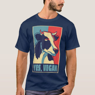 Camiseta Sim Vegan Cow Veggie Vegetarian