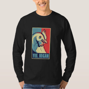 Camiseta Sim Vegano Vegetariano Retro Eu Amo Animais Frango