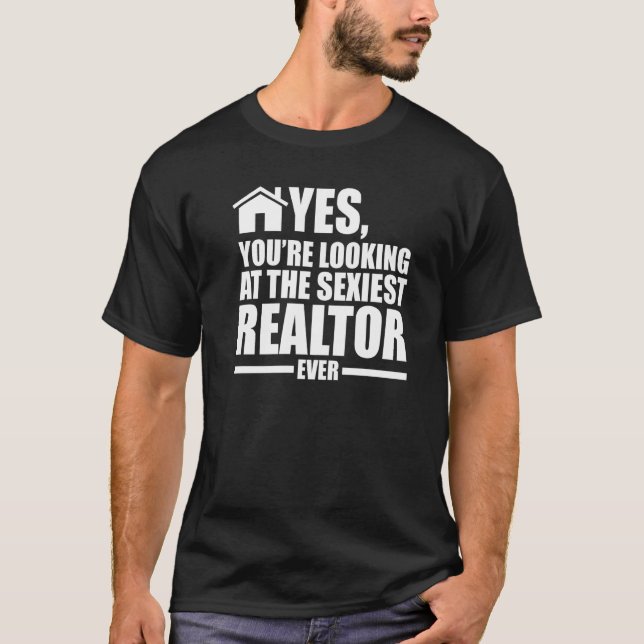 Camiseta sim, você está olhando para a área imobiliária (Frente)