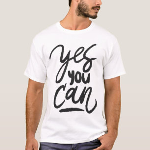 Camiseta Sim Você Pode – Design de Tipografia Motivacional