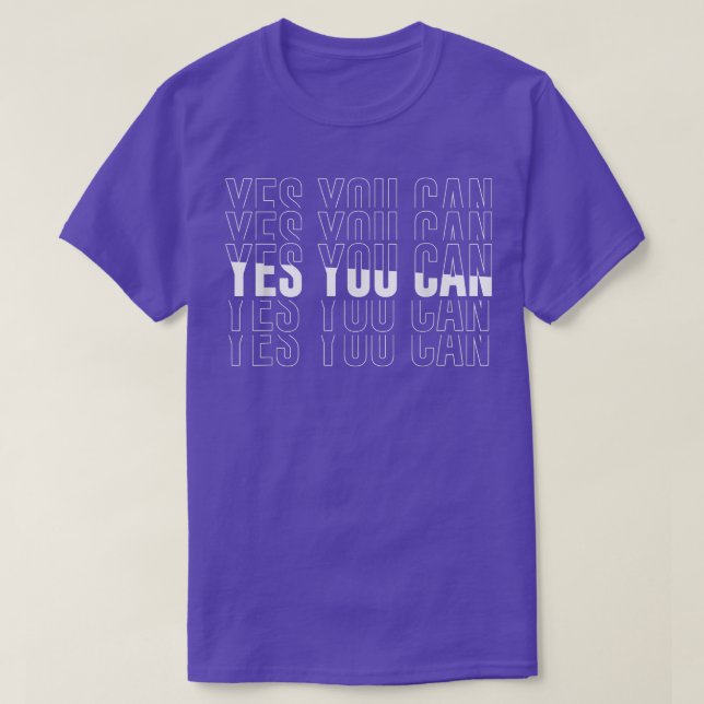 Camiseta Sim Você Pode Inspirar Motivação De Cotação Sim Vo (Frente do Design)
