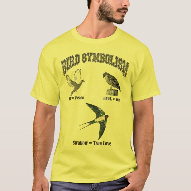 Camiseta Simbolismo do pássaro (Frente)