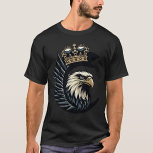 Camiseta "Simbolismo Majestoso: A Águia Crowned e a Bol