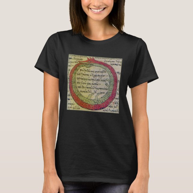 Camiseta Símbolo 1478 do antigo alquimista Ouroboros (Frente)