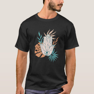 Camiseta Símbolo abstrato Yoga Hamsa Mandala Om com Tropica