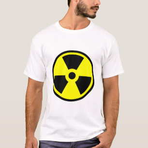 Camiseta Símbolo amarelo e preto radioativo
