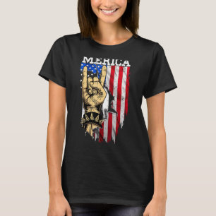 Camiseta Símbolo Americano Merica Rock, 4ª Mão De Julho