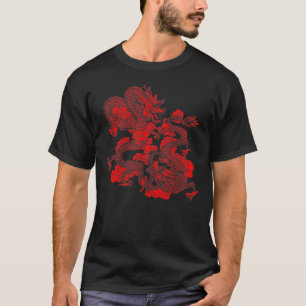 Camiseta Símbolo Anestésico do Dragão Vermelho Kanji Tat