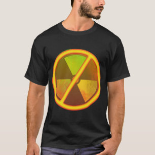 Camiseta Símbolo Antinuclear de Grunge Radioativo Nukes