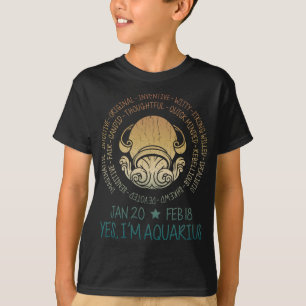 Camiseta Símbolo Aquário Zodiac - Recurso de Personalidade