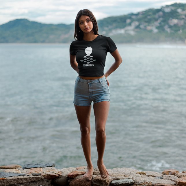 Camiseta Símbolo Aquarius Zodiac (Criador carregado)