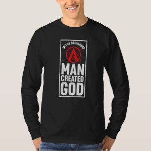 Camiseta Símbolo Ateísta Ateísta Anti-Religião Agnóstico