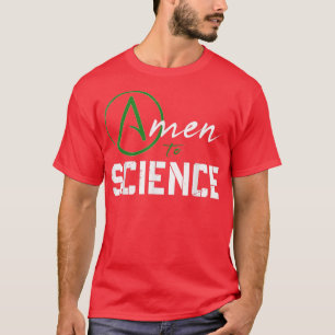 Camiseta Símbolo ateu - Amém à ciência - ateísmo 100
