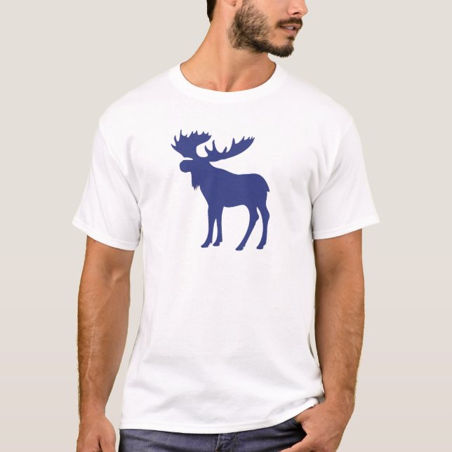 Camiseta Símbolo azul simples dos alces (Frente)