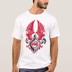 Camiseta Símbolo Batman   Logotipo do Carimbo preto vermel
