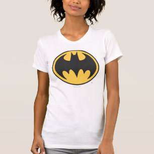 Camiseta Símbolo Batman Logotipo do círculo amarelo escur