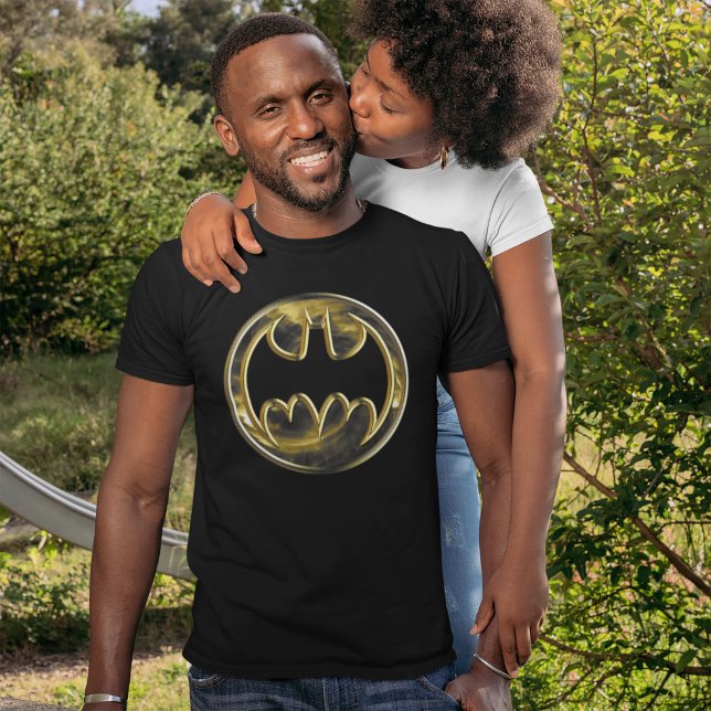 Camiseta Símbolo Batman | Logotipo Dourado (Criador carregado)
