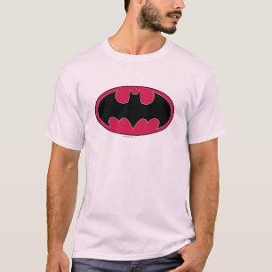 Camiseta Símbolo Batman   Logotipo preto vermelho