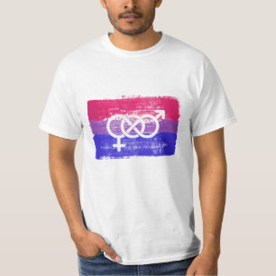 CAMISETA SÍMBOLO BISEXUAL PINTADO