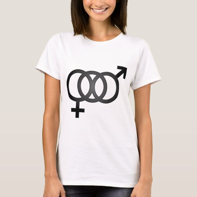 Camiseta Símbolo bissexual preto (Frente)