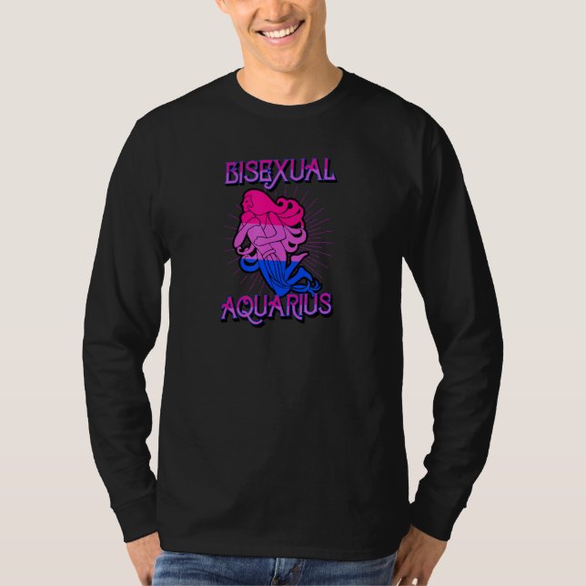 Camiseta Símbolo Bissexual Zodítico Birthday Horoscope L (Frente)