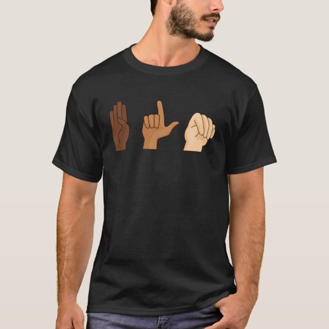 Camiseta Símbolo BLM Igualdade ASL (Frente)