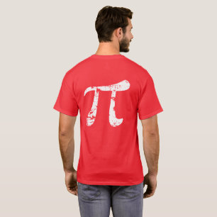 Camiseta Símbolo branco do Pi do Grunge