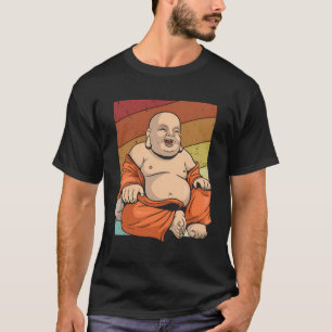Camiseta Símbolo budista retrô do budismo padre de estátua