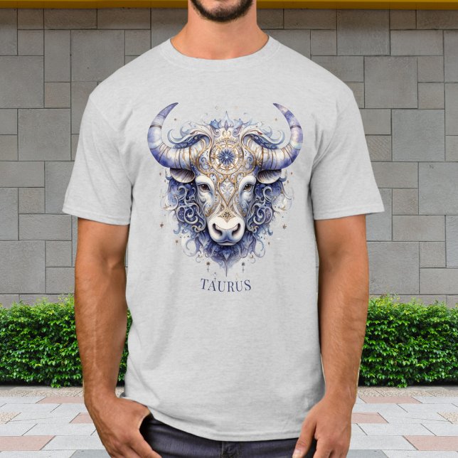 Camiseta Símbolo Celestial Fantasy Taurus Mens (Criador carregado)