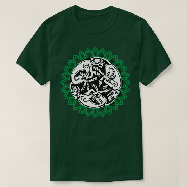 Camiseta símbolo celta de cão (Frente do Design)