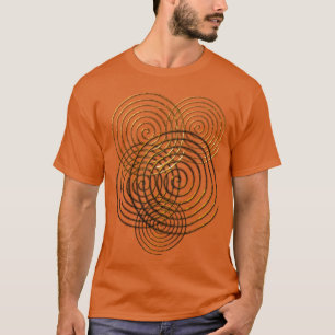 Camiseta Símbolo Céltico Espiral - metálico dourado
